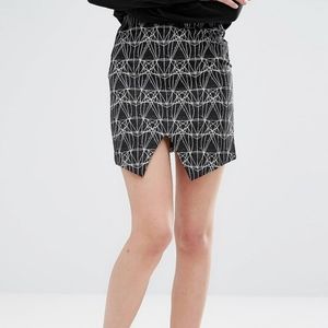 Neon Rose cosmic order mini skirt
